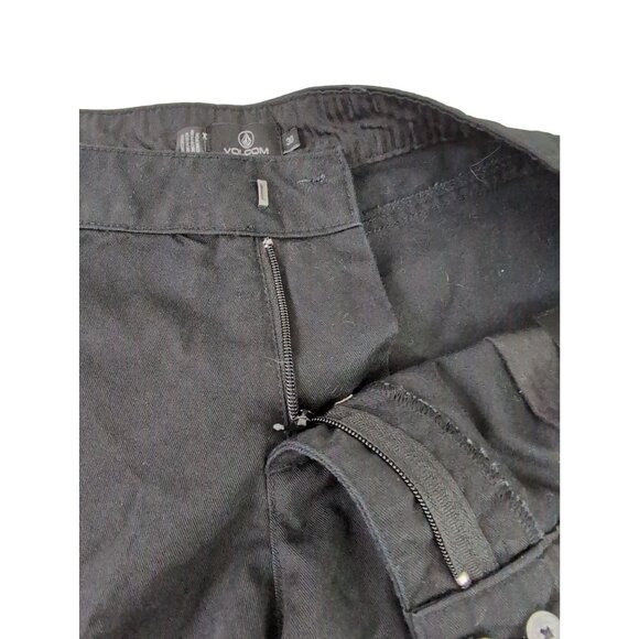 Volcom Chino Micro Short Womens 30 Black Athleisure Beach Casual Skater - Picture 4 of 9